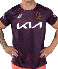 Brisbane Broncos NRL Mens Maroon Training Shirt