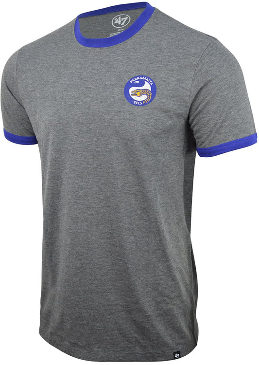 Parramatta Eels NRL Mens 47 Rundown Ringer Tee