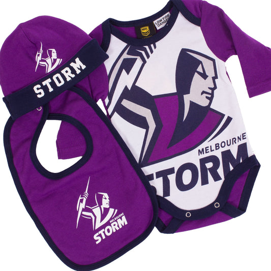 Melbourne Storm NRL Toddler 3 Piece Gift Set