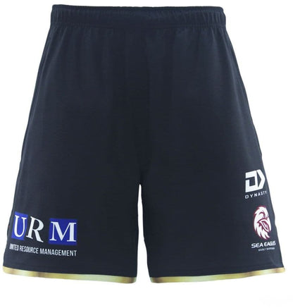 Manly Sea Eagles 2025 NRL Mens Black Gym Shorts