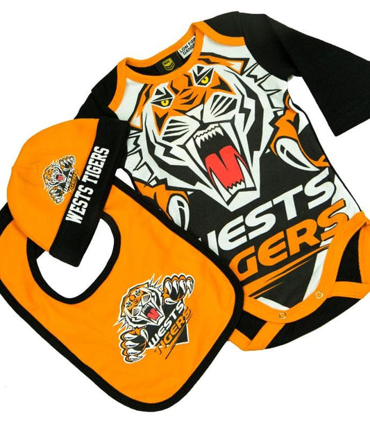 Wests Tigers 2020 NRL Baby 3 Piece Baby Gift Set
