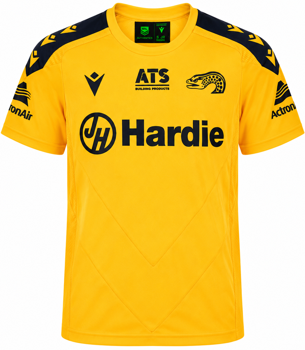 Parramatta Eels 2025 NRL Kids Yellow Training Shirt