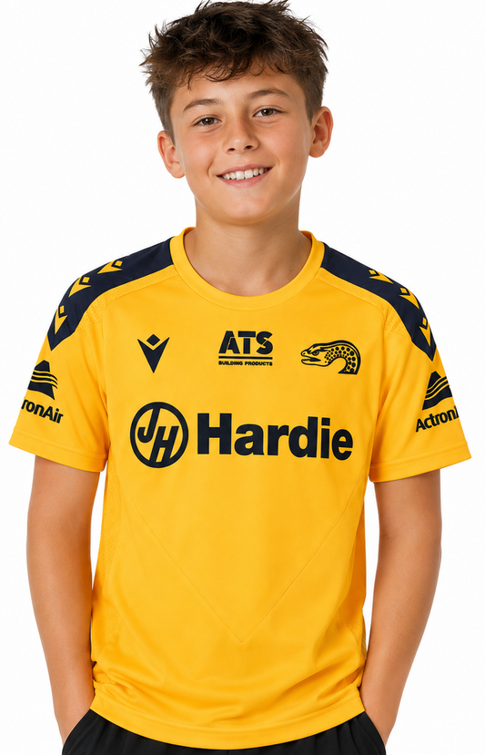 Parramatta Eels 2025 NRL Kids Yellow Training Shirt
