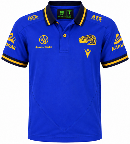 Parramatta Eels 2025 NRL Kids Royal Travel Polo Shirt