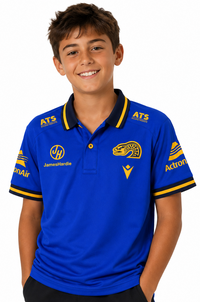 Parramatta Eels 2025 NRL Kids Royal Travel Polo Shirt