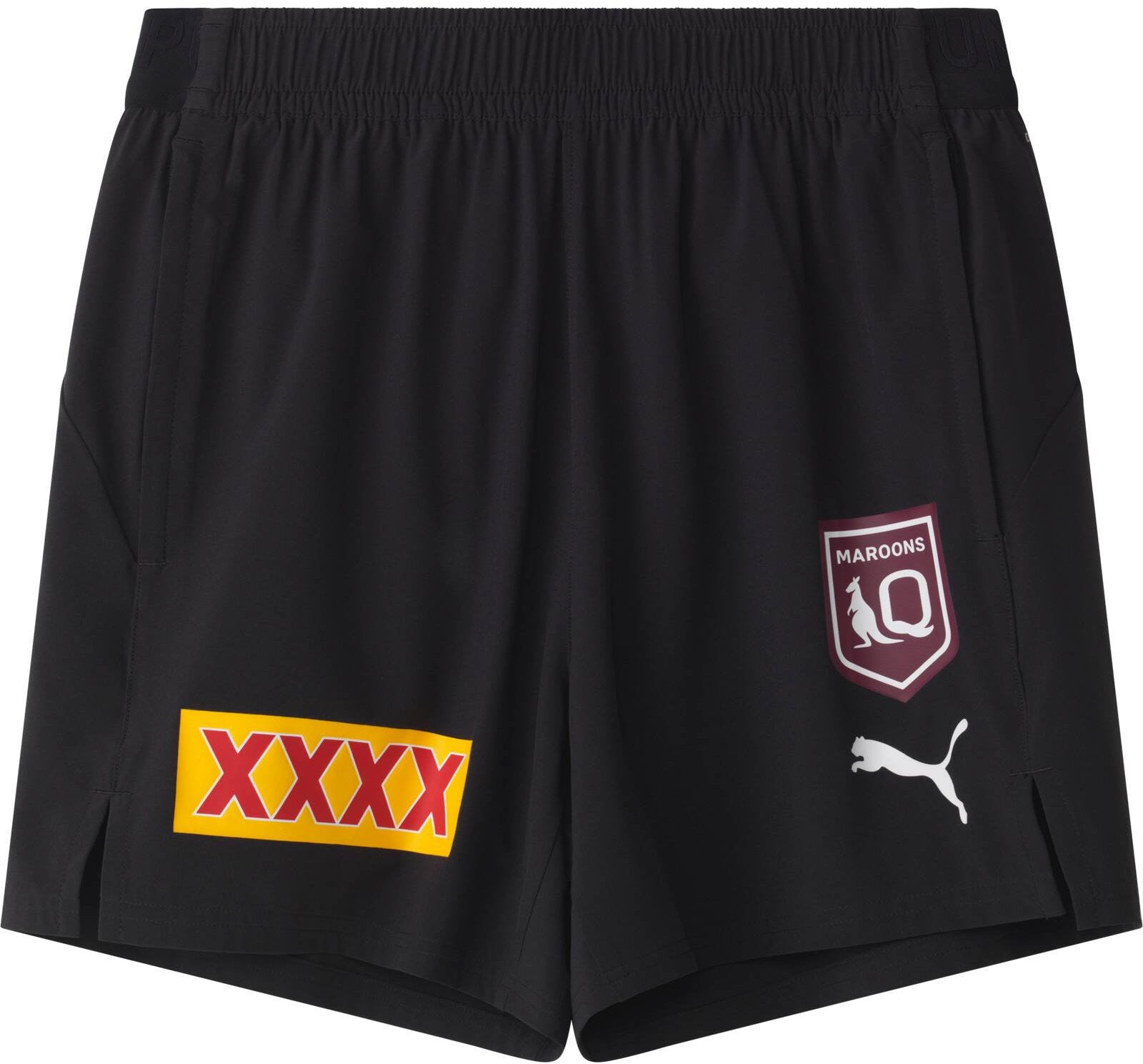 QLD Maroons 2026 State of Origin Mens Black Training Gym Shorts