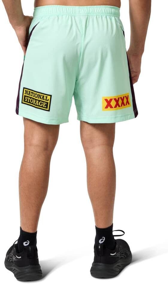 Brisbane Broncos 2025 NRL Mens Mint Training Shorts