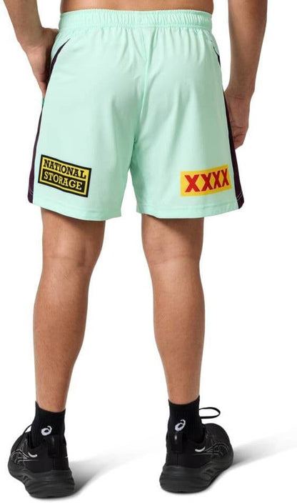 Brisbane Broncos 2025 NRL Mens Mint Training Shorts