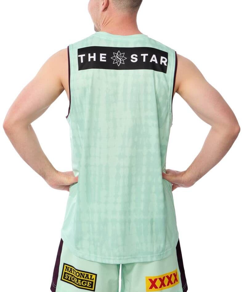 Brisbane Broncos 2025 NRL Mens Mint Training Singlet
