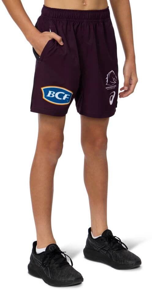 Brisbane Broncos 2025 NRL Kids Training Shorts