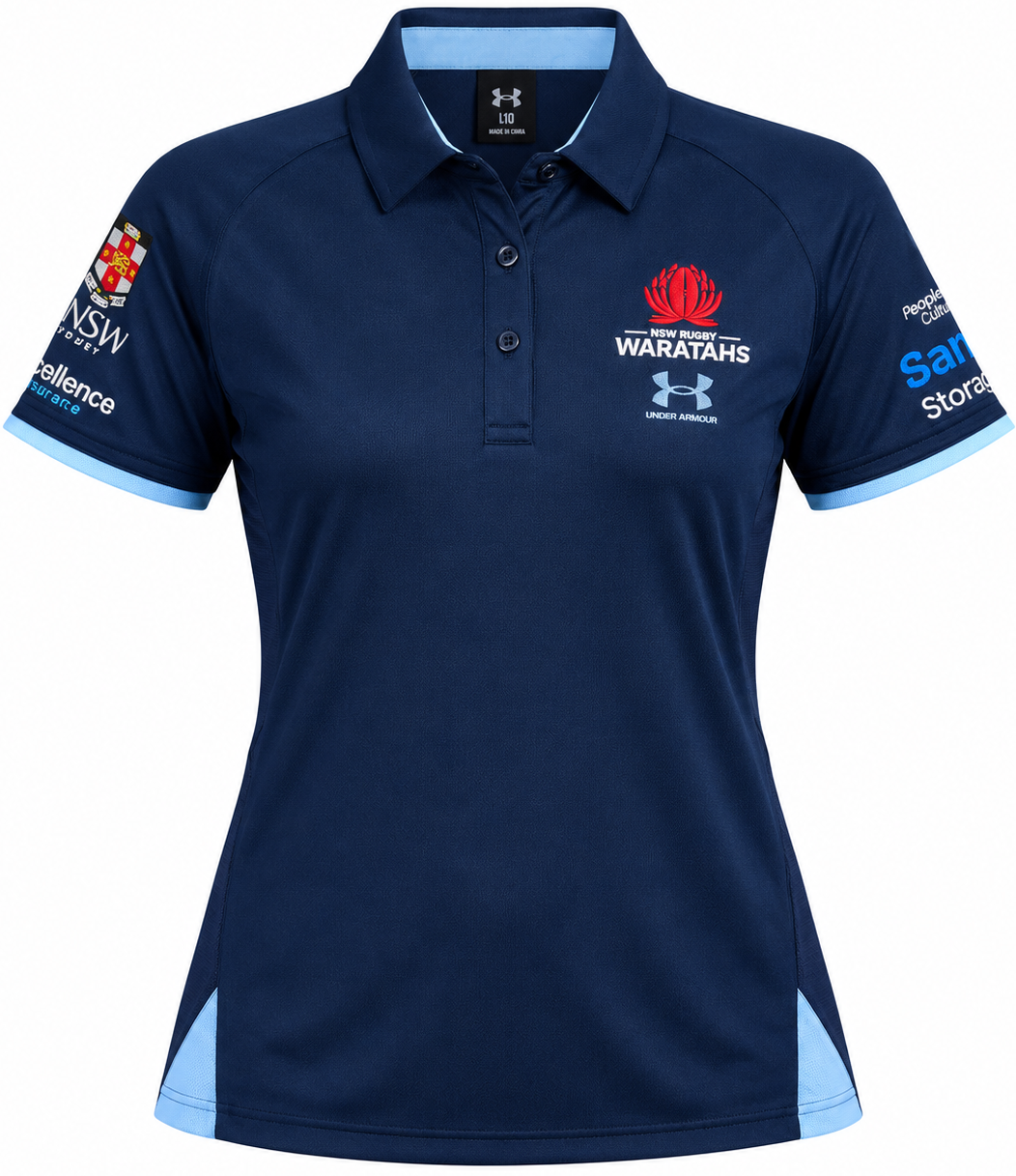 NSW Waratahs 2026 Rugby Union Ladies Media Polo Shirt