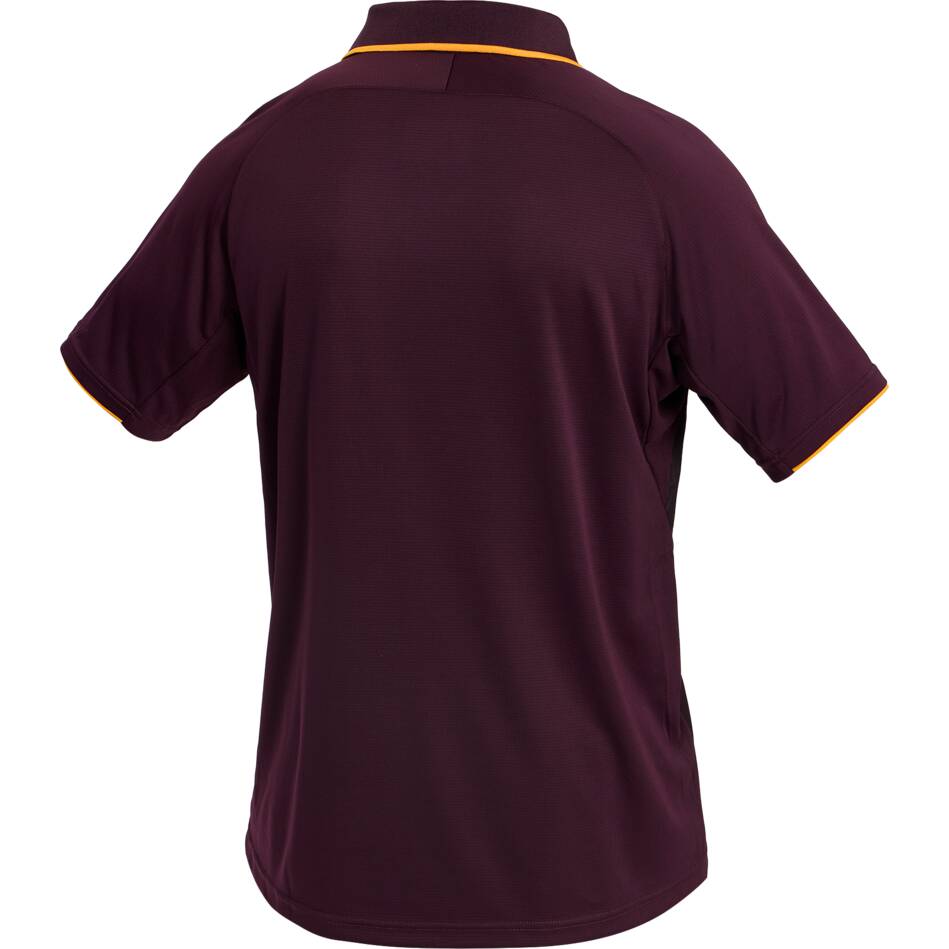 Brisbane Broncos 2026 NRL Mens Maroon Training Polo Shirt