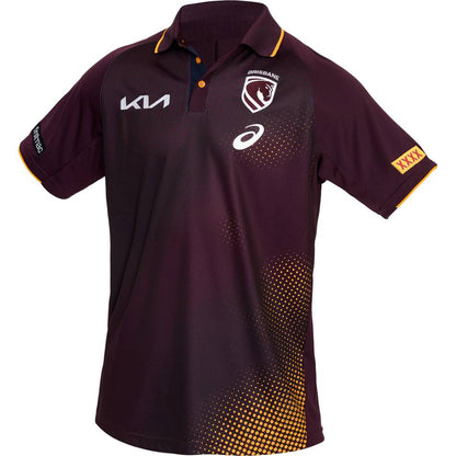 Brisbane Broncos 2026 NRL Mens Maroon Training Polo Shirt