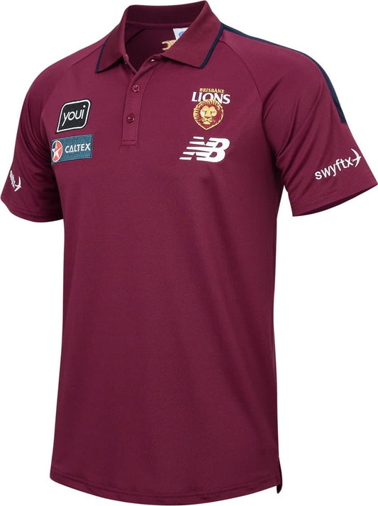 Brisbane Lions 2024 AFL Mens Media Polo Shirt