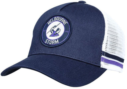 Melbourne Storm 2025 NRL Stripe Trucker Cap