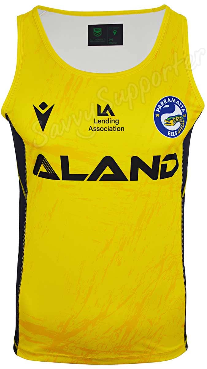 Parramatta Eels NRL Mens Yellow Training Singlet