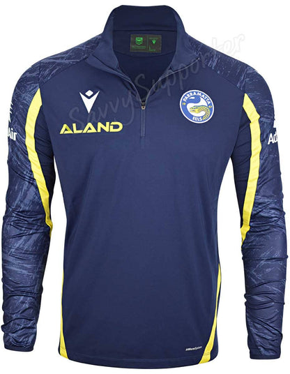 Parramatta Eels NRL Mens 1/4 Zip Top Shirt
