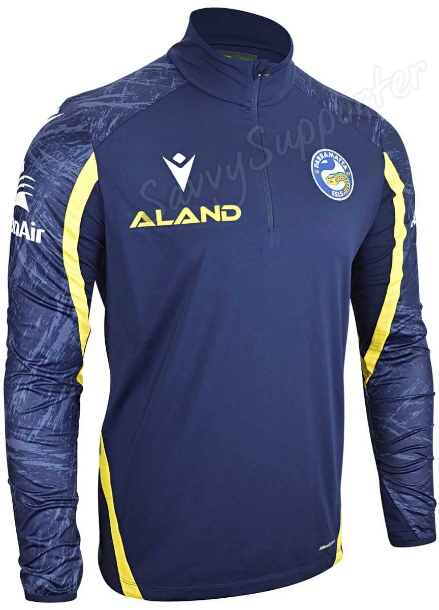 Parramatta Eels NRL Mens 1/4 Zip Top Shirt