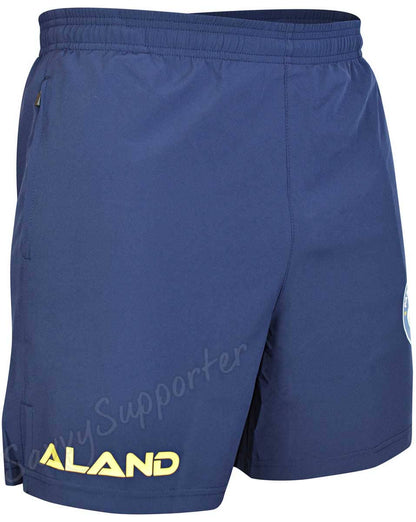 Parramatta Eels NRL Mens Training Shorts Zip Pockets