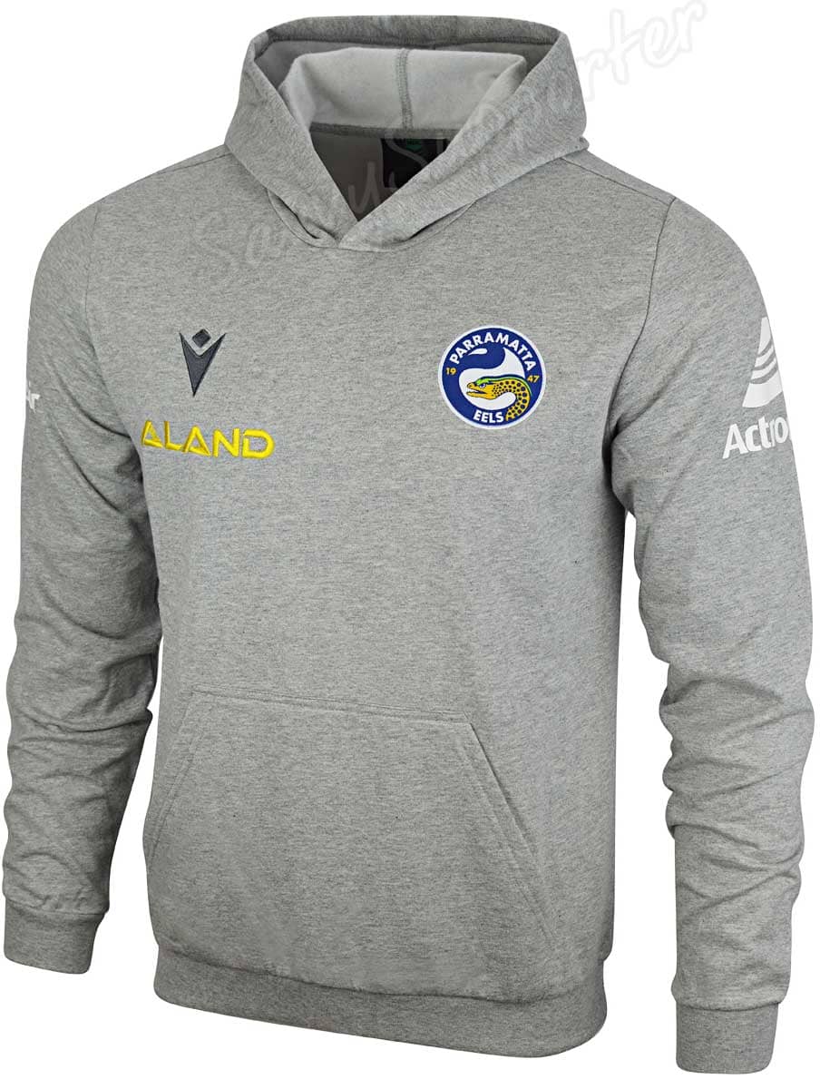 Parramatta Eels NRL Mens Grey Travel Hoody