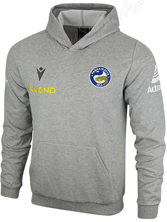 Parramatta Eels NRL Mens Grey Travel Hoody