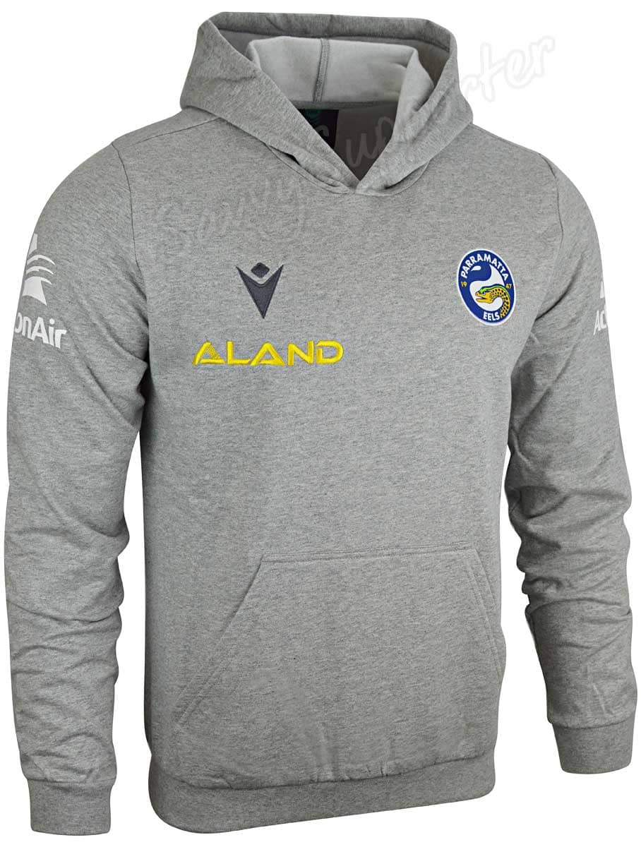 Parramatta Eels NRL Mens Grey Travel Hoody