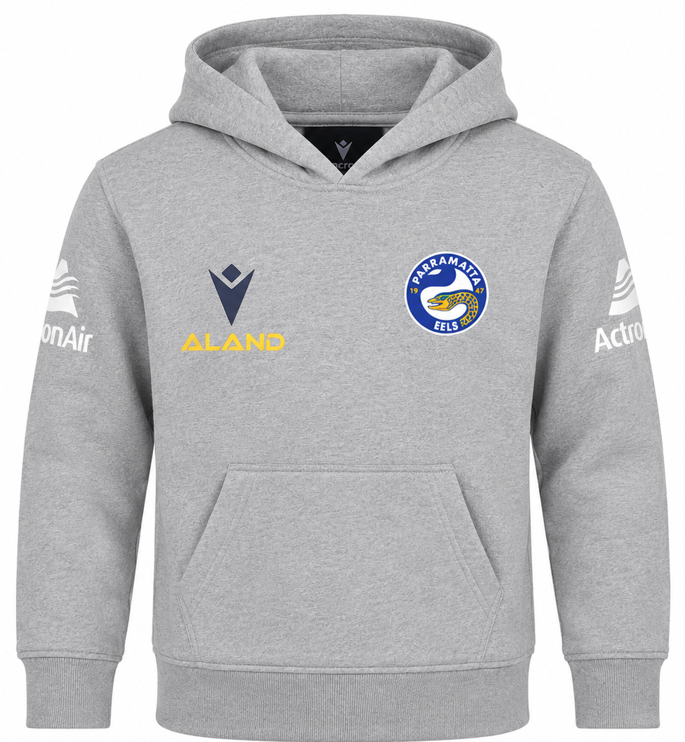 Parramatta Eels NRL Kids Grey Travel Hoody