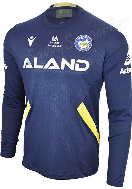 Parramatta Eels 2023 NRL Mens Navy Long Sleeve Training Shirt