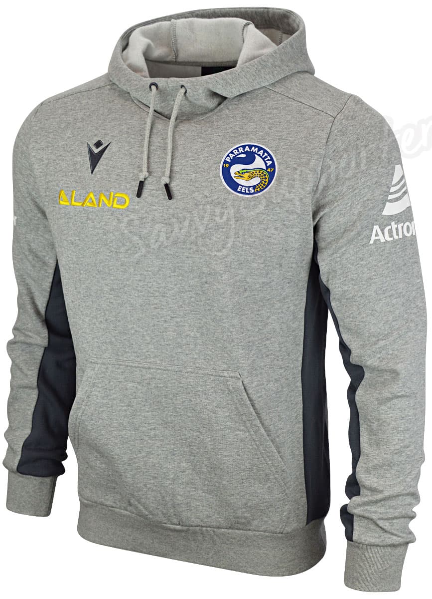 Parramatta Eels 2023 NRL Mens Grey Travel Hoody