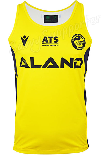 Parramatta Eels 2024 NRL Mens Yellow Training Singlet