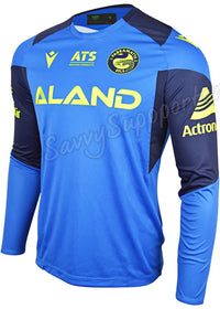 Parramatta Eels 2024 NRL Mens Royal Long Sleeve Training Shirt **TIGHT FIT**