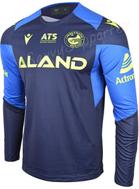 Parramatta Eels 2024 NRL Mens Long Sleeve Navy Training Shirt