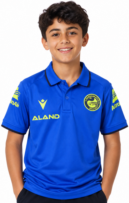 Parramatta Eels NRL Kids Royal Polo Shirt