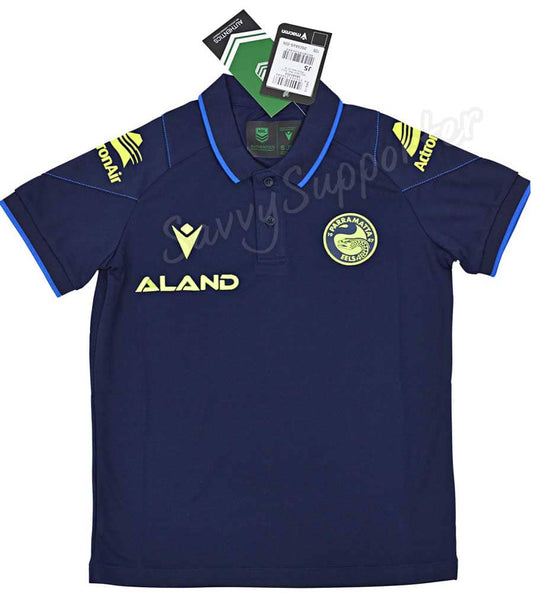 Parramatta Eels 2024 NRL Kids Navy Players Polo Shirt