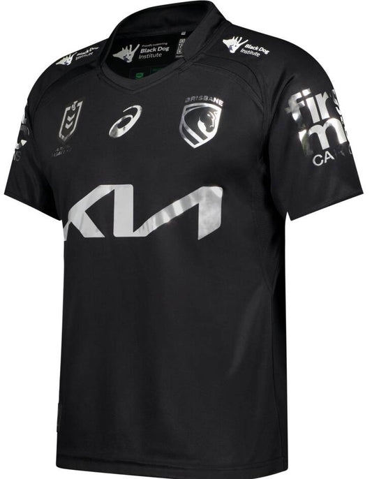 Brisbane Broncos 2026 NRL Kids Black Dog Institute Jersey