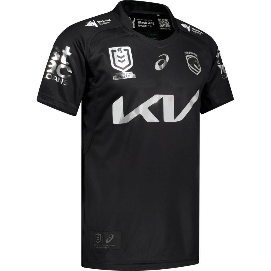 Brisbane Broncos 2026 NRL Mens Black Dog Institute Charity Jersey