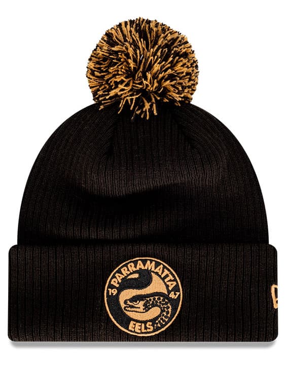 Parramatta Eels NRL New Era Black Wheat Beanie