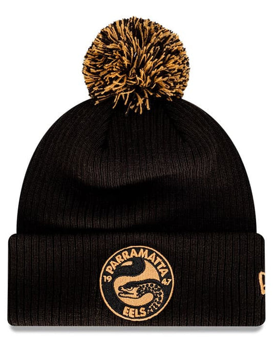Parramatta Eels NRL New Era Black Wheat Beanie