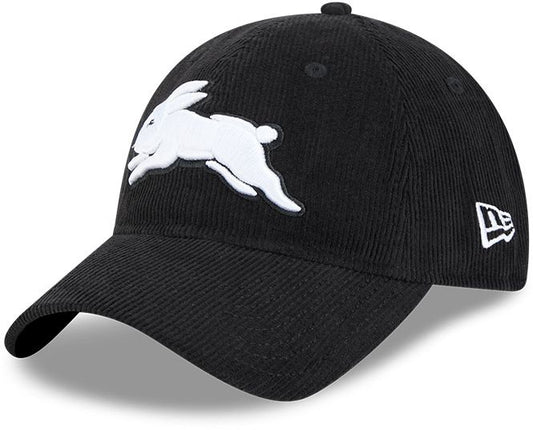 South Sydney Rabbitohs 2026 NRL Black / White Corduroy 9Twenty Cap