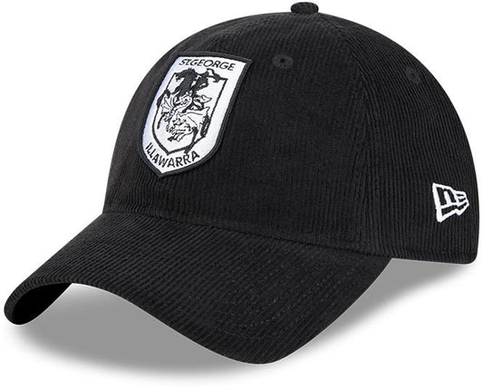 St George Dragons 2026 NRL Black / White Corduroy 9Twenty Cap