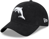 Dolphins 2026 NRL Black / White Corduroy 9Twenty Cap