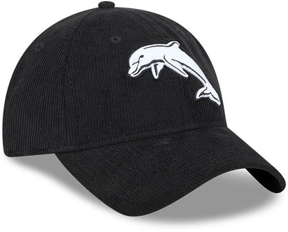 Dolphins 2026 NRL Black / White Corduroy 9Twenty Cap