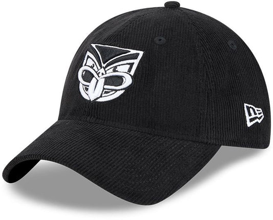 New Zealand Warriors 2026 NRL Black / White Corduroy 9Twenty Cap