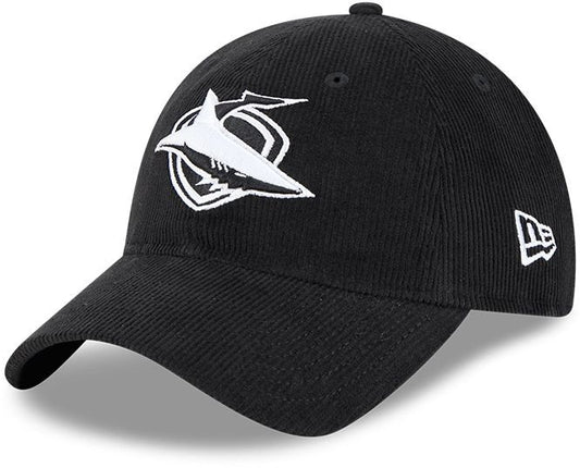 Cronulla Sharks 2026 NRL Black / White Corduroy 9Twenty Cap
