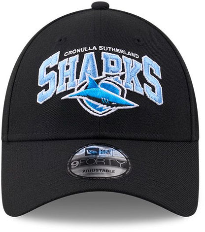 Cronulla Sharks 2026 NRL 9Forty Logo Arch Cap