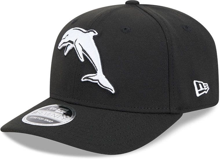 Dolphins 2025 NRL New Era Black White 9Seventy Cap