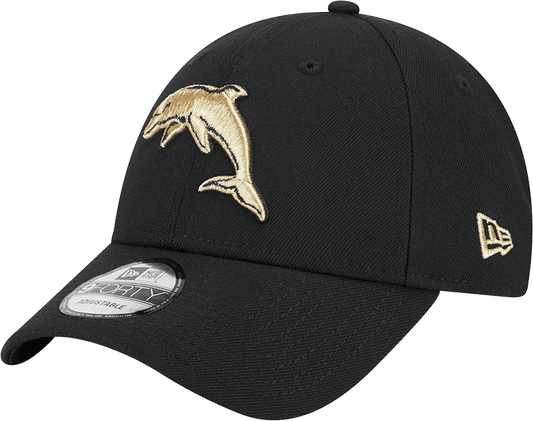 Dolphins 2025 NRL New Era Gold 9Forty Snap Cap