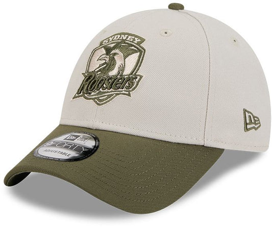 Sydney Roosters 2026 Adults Mens Olive 9Forty New Era Cap