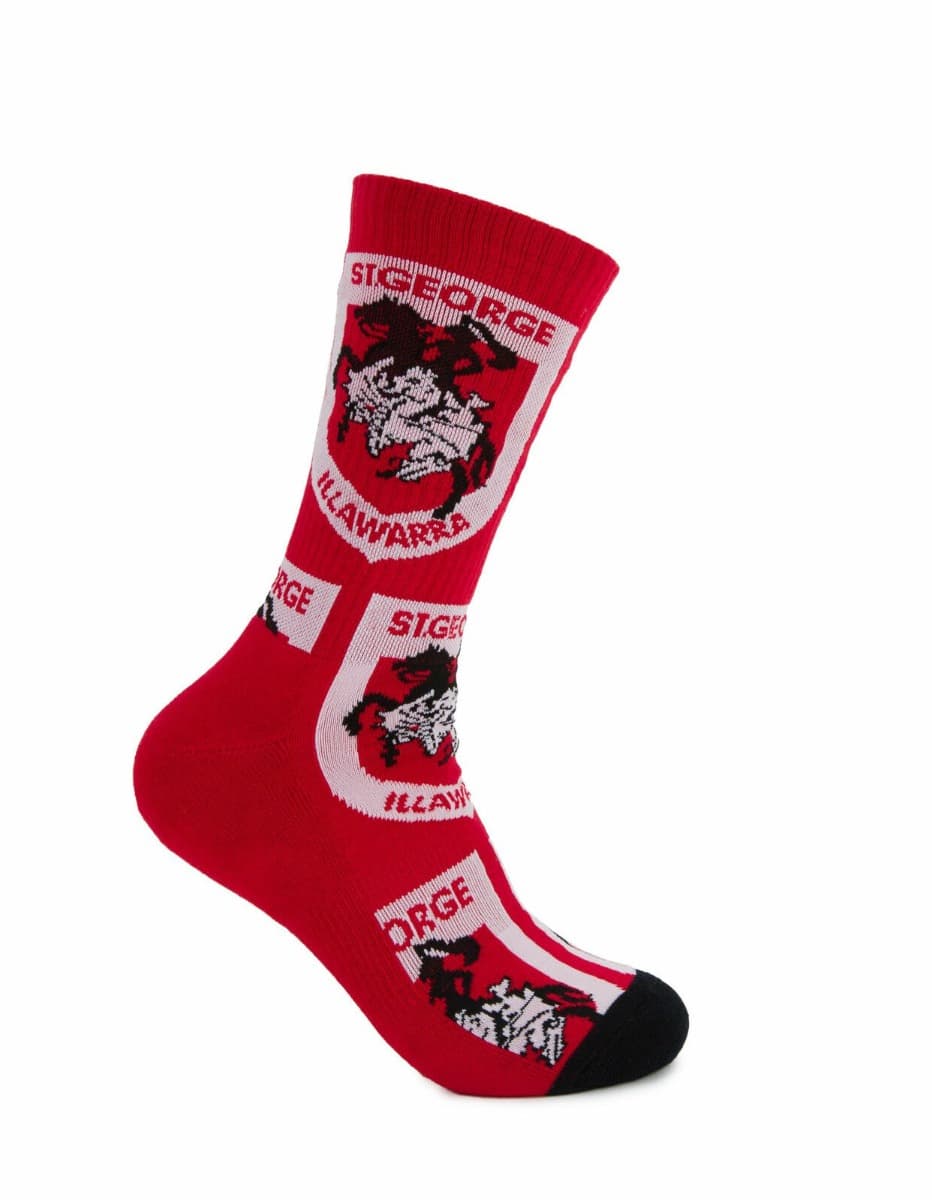 St George Dragons NRL Logos Sneaker Socks 2 Pack