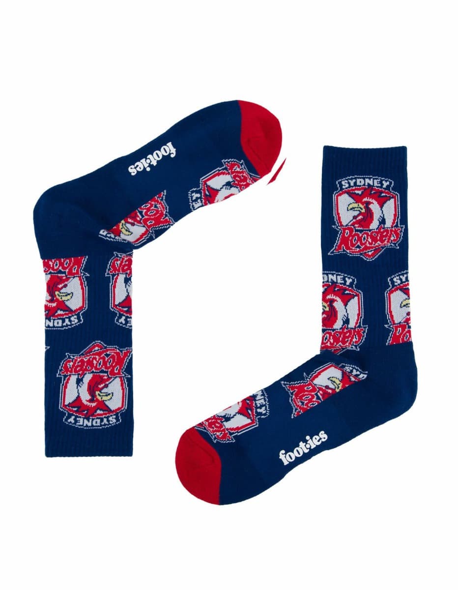 Sydney Roosters NRL Logos Sneaker Socks 2 Pack